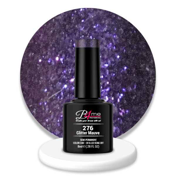 B4me Ημιμόνιμο βερνίκι No276 Glitter Mauve 8ml