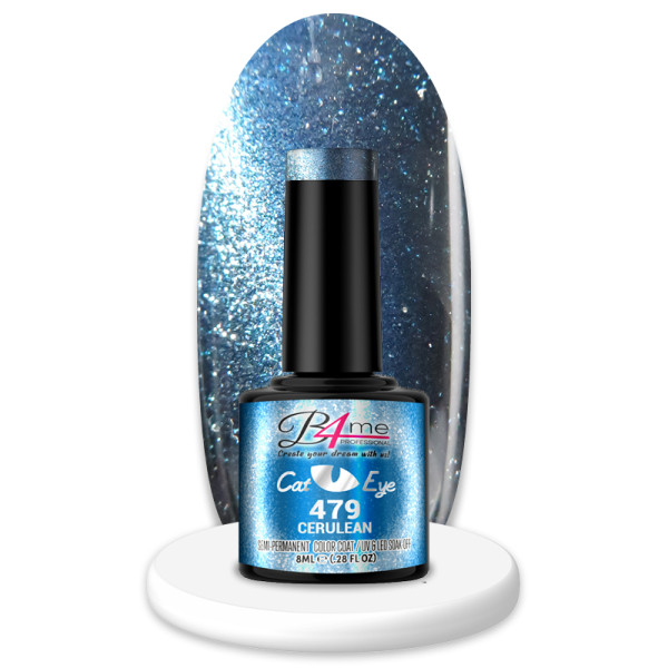 B4me Ημιμόνιμο βερνίκι Cat Eye No479 Cerulean 8ml