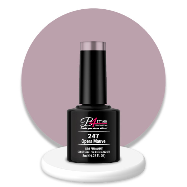 B4me Ημιμόνιμο βερνίκι – 247 (Opera Mauve) 8ml ΝΥΧΙΑ