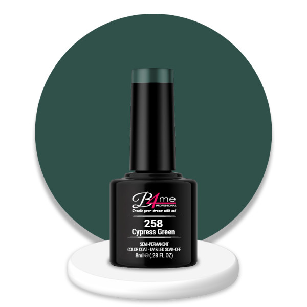 B4me Ημιμόνιμο βερνίκι – 258 (Cypress Green) 8ml ΝΥΧΙΑ