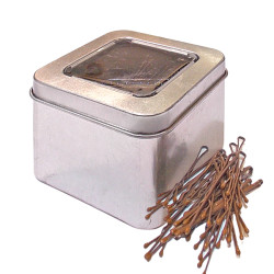 Τσιμπιδάκια 5cm 250gr Καφέ (Μεταλλικό Κουτί)