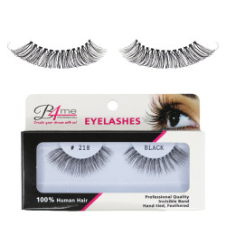 B4me Βλεφαρίδες Ματιών Human Hair 100% Black Color #218