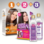 Kativa Straightening Kit 225ml & Happy Anne Straightening Kit By Kativa 80ml & Post Treatment Shampoo Conditioner 340ml ΜΑΛΛΙΑ