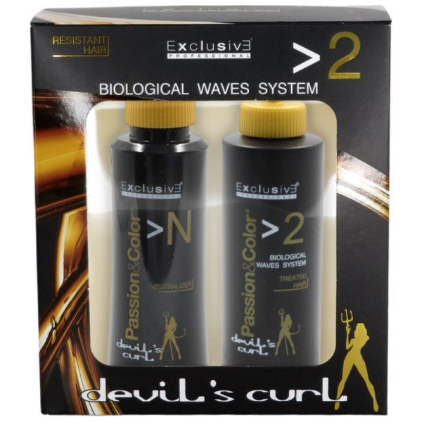 Exclusive Professional Kit Permanente Biologic Devil's Curl N2 100ml + 100ml / Βιολογικό Σύστημα Περμανάντ N2