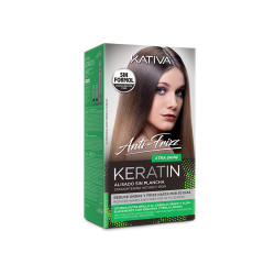 Kativa Keratin Alisado Anti Frizz Xtra Shine Kit (Shampoo 30ml & Conditioner 30ml & Mask 150ml) - (πακέτο θεραπείας κερατίνης χωρίς ισιωτική πρέσα)