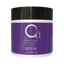 Qure Keratin Silver Therapy Masque 500ml - (silver μάσκα κερατίνης για ξανθά και γκρίζα μαλλιά)