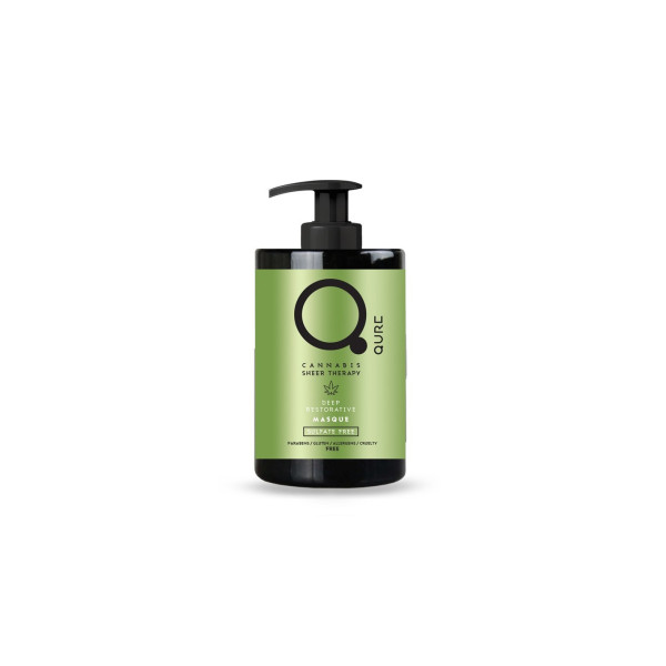 Qure Cannabis Sheer Therapy Deep Restorative Masque 300ml - (μάσκα βαθιάς αναδόμησης με έλαιο κάνναβης) ΜΑΛΛΙΑ