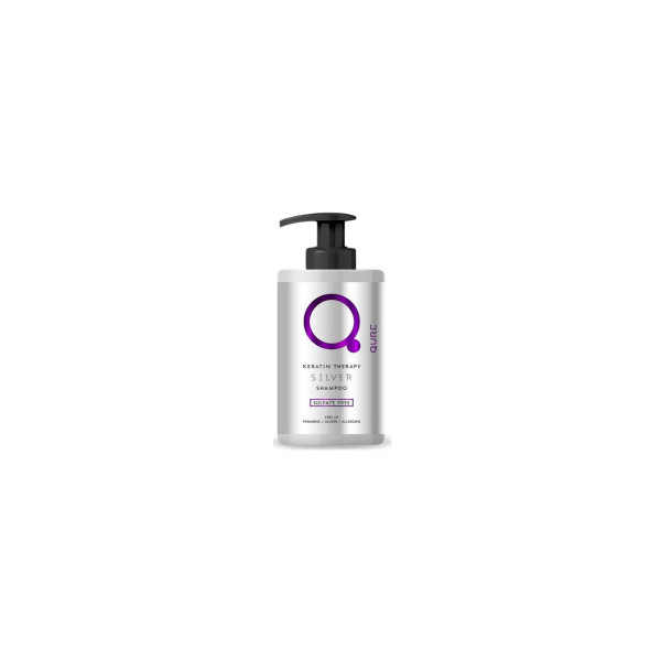 Qure Keratin Silver Therapy Shampoo 300ml - (silver σαμπουάν κερατίνης για ξανθά και γκρίζα μαλλιά)