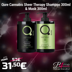 Qure Cannabis Sheer Therapy Shampoo 300ml & Mask 300ml